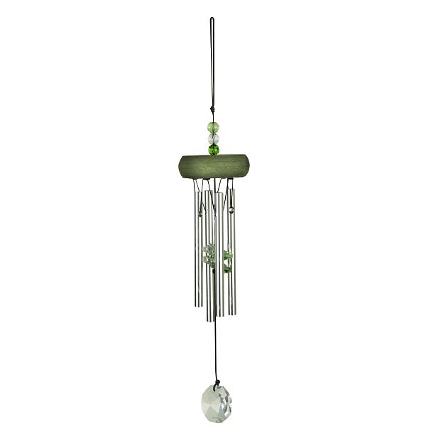 NATURE'S MELODY - křišťálová zvonkohra cca 27 cm zelená